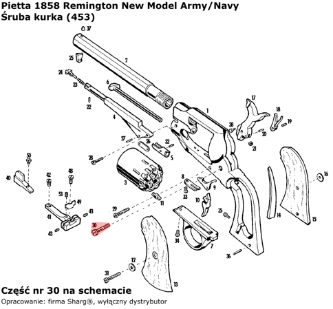 Śruba kurka Pietta 1858 Remington New Model Army (453)