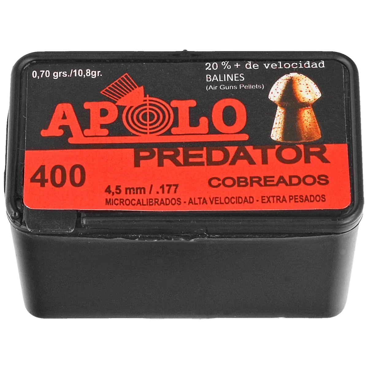 Śrut Apolo Predator Copper 4.5 mm, 400 szt. 0.62g/10.0gr (19950)