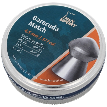 Śrut H&N Baracuda Match 4.5mm, 400szt (92284500004)
