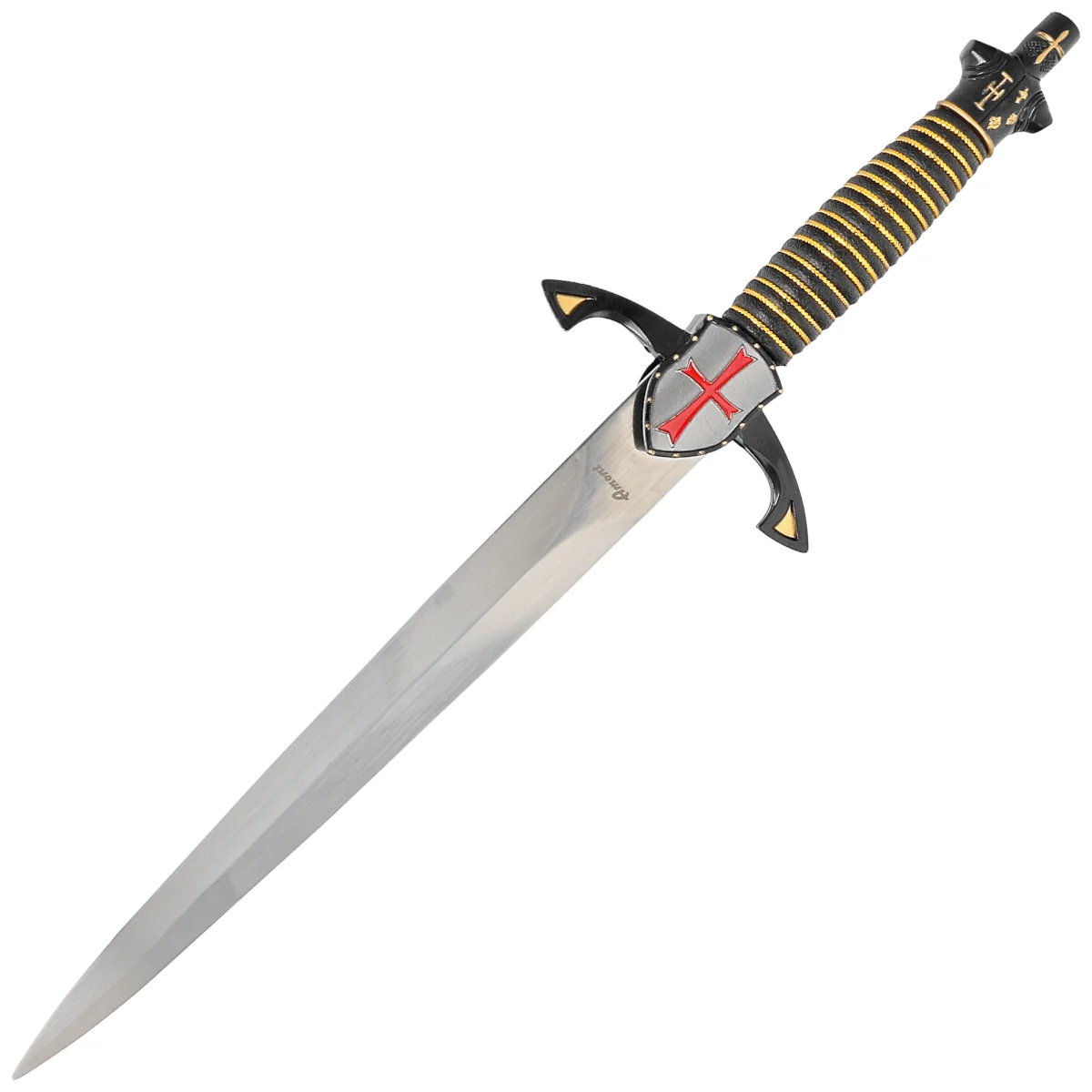 Sztylet templariuszy Decor Habitat Templar Dagger Black/Gold ABS, Satin (S0301)