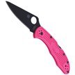 Nóż Spyderco Delica 4 FRN Pink, Black Blade Plain (C11FPPNS30VBK)