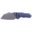 Nóż WE Knife High-Fin Blue Titanium, Stonewashed CPM 20CV by Gavko Knives (WE22005-3)