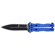 Nóż motylek Martinez Albainox Balisong Blue Aluminium, Black Blade (02101)